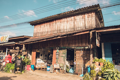 Exterior of old building against sky