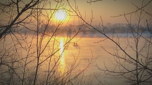 Sunset over calm sea