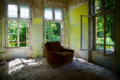 Interior of abandoned house