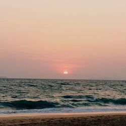 Scenic view of sea during sunset