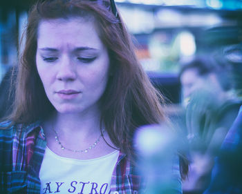Portrait of young woman