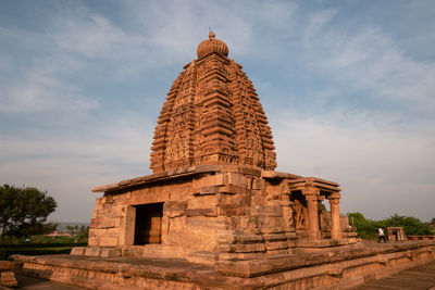 Low angle view of temple against sky