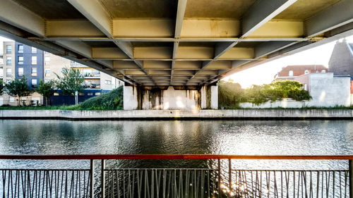 Bridge over river in city