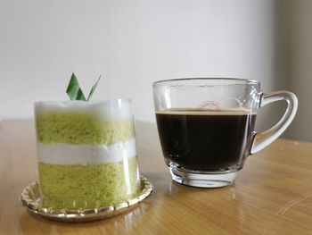 Close-up of coffee on table