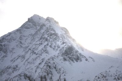 Scenic view of mountains against clear sky