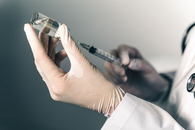 Close-up of human hand holding hands