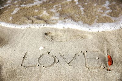 Close-up of sandy beach