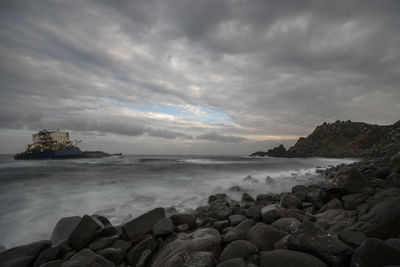 Scenic view of sea against sky