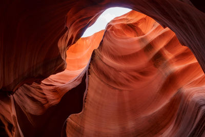 Low angle view of rock formation