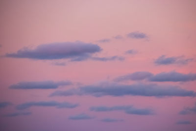 Low angle view of cloudy sky at sunset