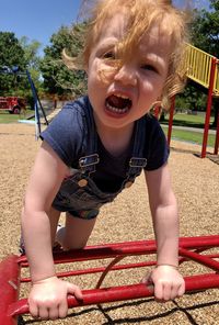 Cute girl in playground