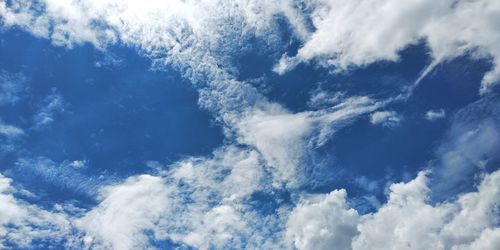 Low angle view of clouds in sky