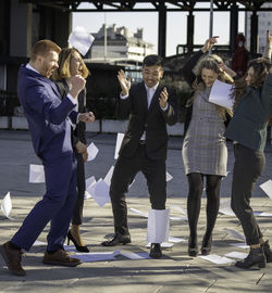 People walking on street