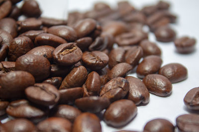 Close-up of roasted coffee beans