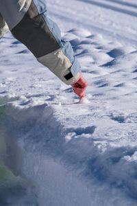 Low section of person on snow