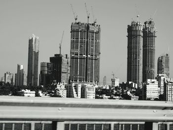 Low angle view of modern buildings