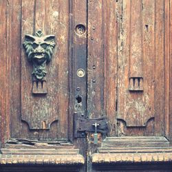 Close-up of wooden door