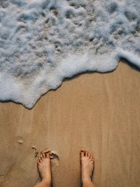 Low section of people on beach