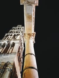 Low angle view of a statue of a temple