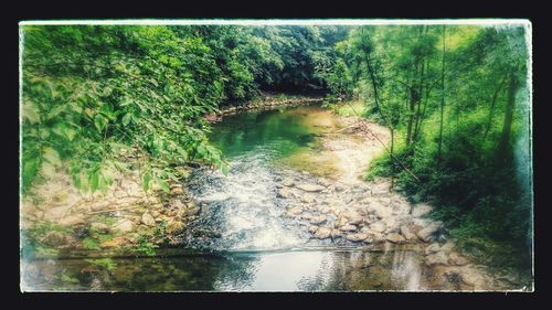 River flowing through rocks