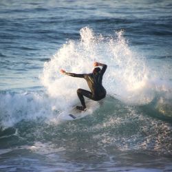 Man surfing in the sea