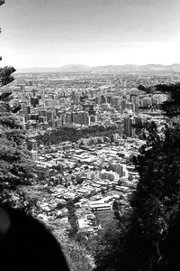 Aerial view of cityscape against sky