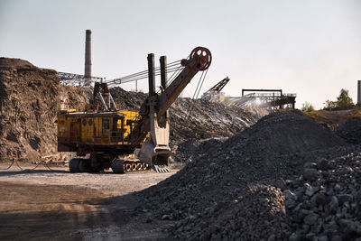 Close-up of construction site