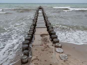 View of stones on beach