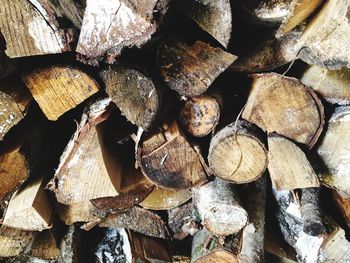 Full frame shot of logs