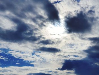 Low angle view of clouds in sky