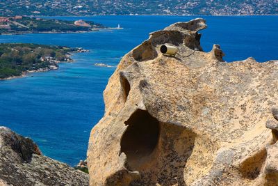 Scenic view of rocks on beach