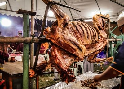 Fish for sale at market stall