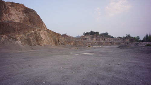 Scenic view of desert against sky