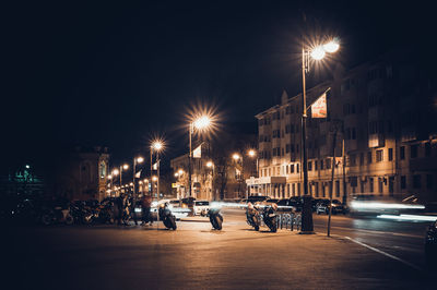 City street at night