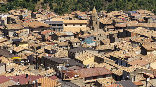 High angle view of townscape