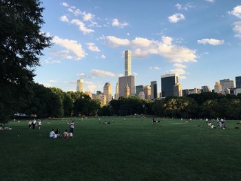 Tourists in park