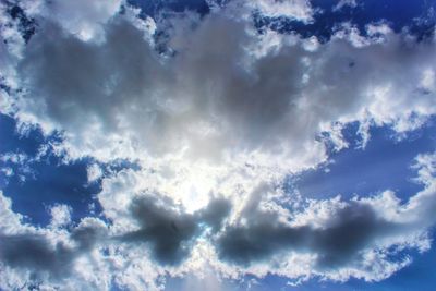 Low angle view of cloudy sky