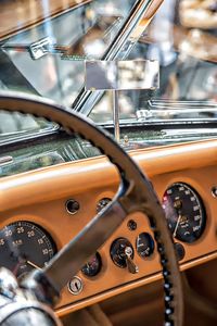 Interior of vintage car