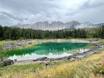 Scenic view of italian lake against sky