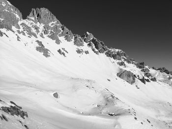 Snowcovered dolomiti mountains 
