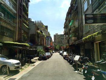 Narrow street in city