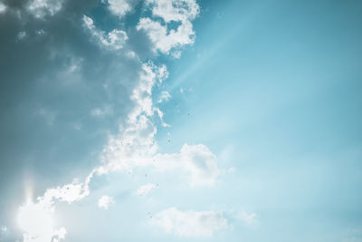 Low angle view of a blue sky