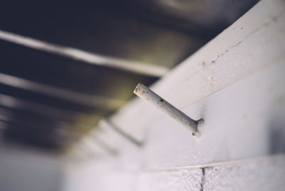 Close-up of metallic built structure