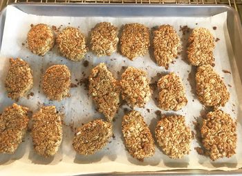 High angle view of cupcakes