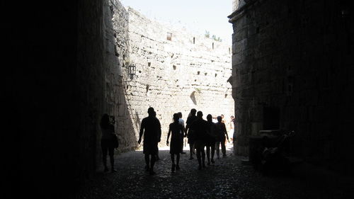 Alley along buildings