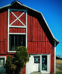 Low angle view of house