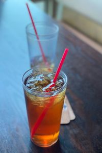 Close-up of drink on table