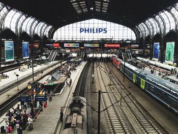 Train at railroad station platform