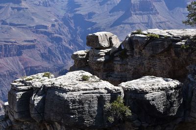 Scenic view of rocks and mountains