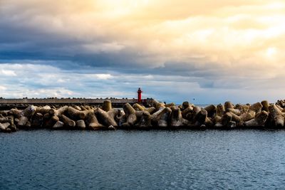 Scenic view of sea against sky